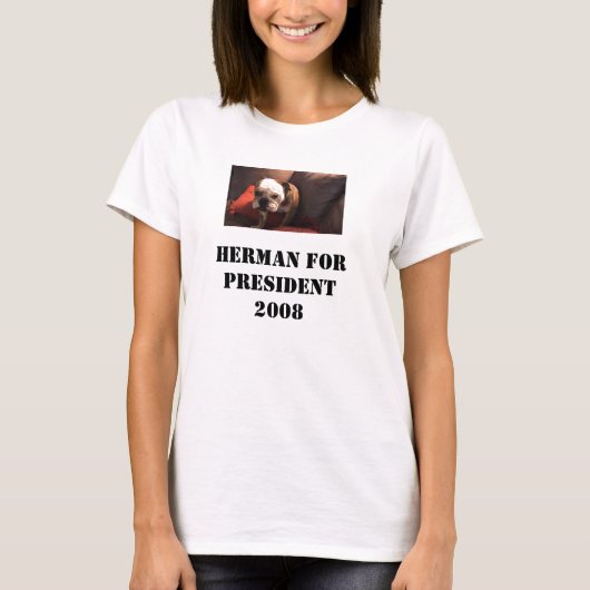 HERMAN VOOR PRESIDENT2008 T-SHIRT (Voorkant)