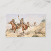 Herman W Hansen Apache Indianen te paard Visitekaartje (Achterkant)