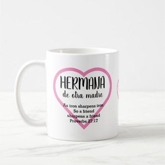 HERMANA DE OTRA MADRE Christelijk BFF-monogram Koffiemok (Links)