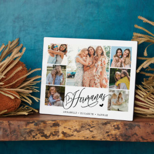 Hermanas Photo Collage Typography Keepomwille Fotoplaat