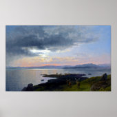 Hermann Herzog Twilight over een meer Poster (Voorkant)