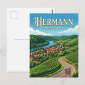 Hermann Missouri Briefkaart (Voorkant / Achterkant)
