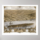 Hermann, MO Panoramic Map - 1869 Poster (Voorkant)