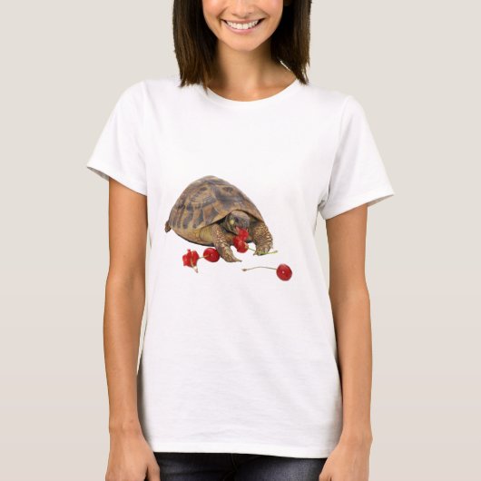 Hermann Tortoise en aardbeien T-shirt (Voorkant)