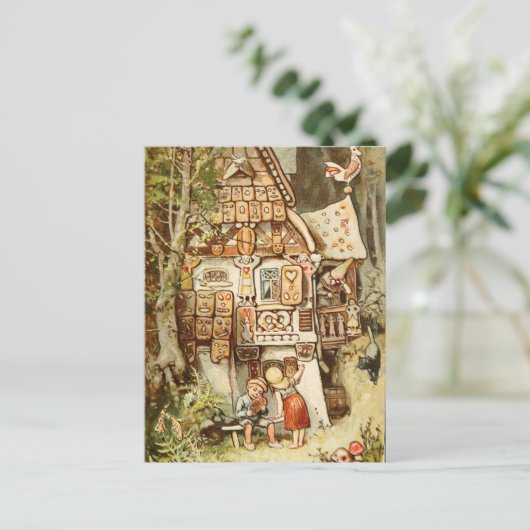 Hermann Vogel - Hansel en Grethel Briefkaart (Staand voorkant)
