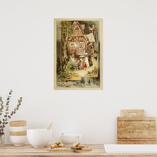 Hermann Vogel - Hansel en Grethel Poster (Keuken)