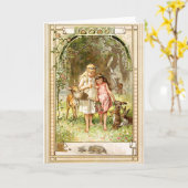 Hermann Vogel - Sneeuwwitje en Rozerood Kaart (Gele Bloem)