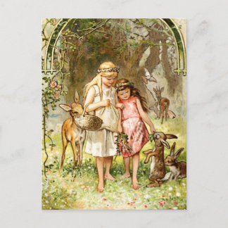 Hermann Vogel - Snow White en Roos Red Briefkaart