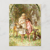 Hermann Vogel - Snow White en Roos Red Briefkaart (Voorkant)