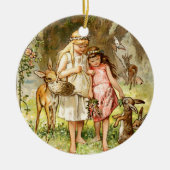 Hermann Vogel - Snow White en Roos Red Keramisch Ornament (Voorkant)