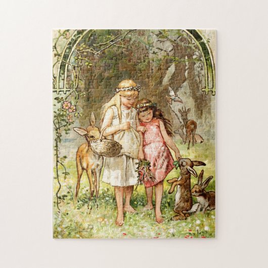 Hermann Vogel - Snow White en Roos Red Legpuzzel (Verticaal)