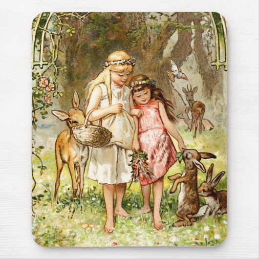 Hermann Vogel - Snow White en Roos Red Muismat (Voorkant)