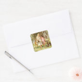 Hermann Vogel - Snow White en Roos Red Vierkante Sticker (Envelop)