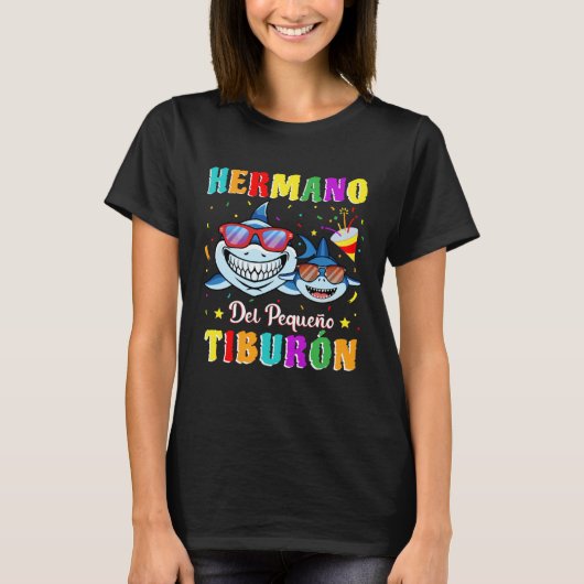 Hermano del Pequeño Tiburón fiesta de cumpleaños t T-shirt (Voorkant)