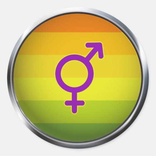 Hermaphrodite Ronde Sticker (Voorkant)