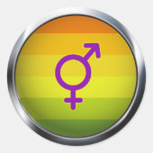 Hermaphrodite Ronde Sticker (Voorkant)