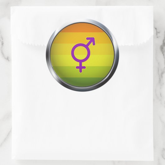 Hermaphrodite Ronde Sticker (Tas)
