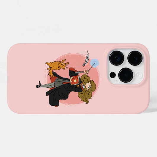 Hermelien en Crookshanks Wingardium Leviosa Case-Mate iPhone Case (Achterkant (horizontaal))