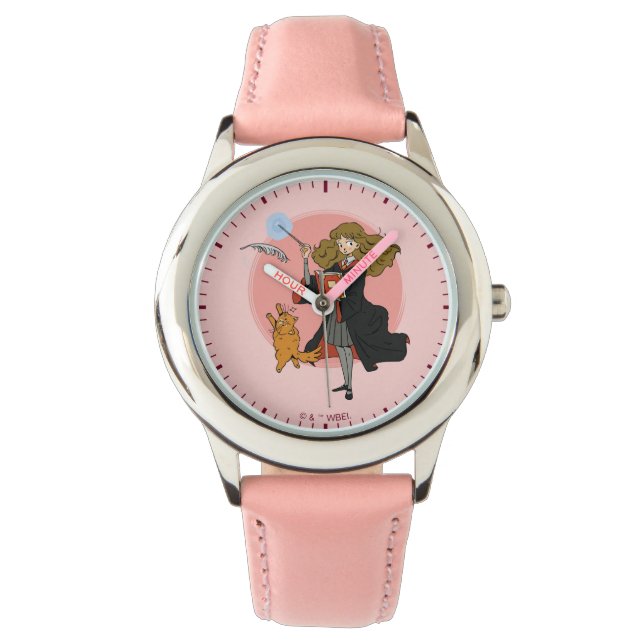 Hermelien en Crookshanks Wingardium Leviosa Horloge (Voorkant)