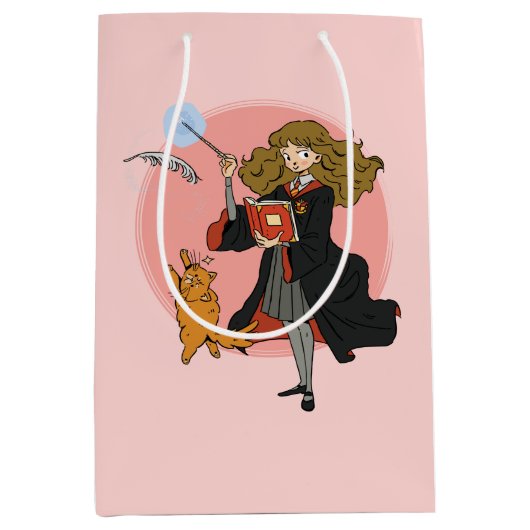 Hermelien en Crookshanks Wingardium Leviosa Medium Cadeauzakje (Voorkant)