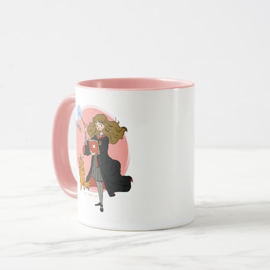 Hermelien en Crookshanks Wingardium Leviosa Mok (Voorkant links)