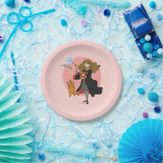 Hermelien en Crookshanks Wingardium Leviosa Papieren Bordje (Feest)