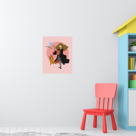 Hermelien en Crookshanks Wingardium Leviosa Poster (Kinderkamer 1)