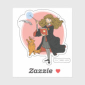 Hermelien en Crookshanks Wingardium Leviosa Sticker (Vel)