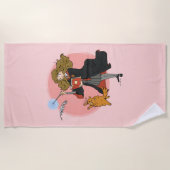 Hermelien en Crookshanks Wingardium Leviosa Strandlaken (Voorkant)