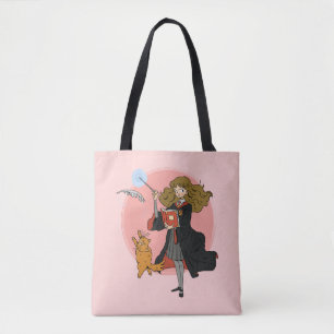 Hermelien en Crookshanks Wingardium Leviosa Tote Bag