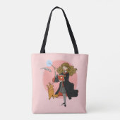 Hermelien en Crookshanks Wingardium Leviosa Tote Bag (Achterkant)