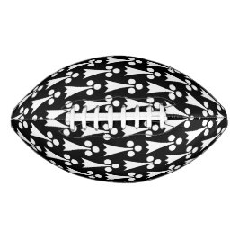 Hermelijnpatroon, Middeleeuws Patroon, Wit op Zwar American Football