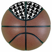 Hermelijnpatroon, Middeleeuws Patroon, Wit op Zwar Basketbal (Rechts)