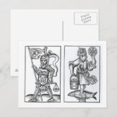 Hermensul of Irmensul (links) en Crodon (rechts) i Briefkaart (Voorkant / Achterkant)