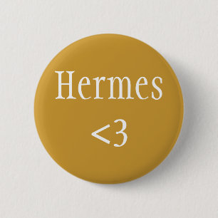 Hermes <3 badge ronde button 5,7 cm