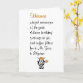 Hermes A Funny Happy Birthday Poem Kaart (Gele Bloem)