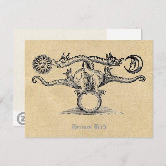 Hermes Bird Alchemy Briefkaart (Voorkant / Achterkant)