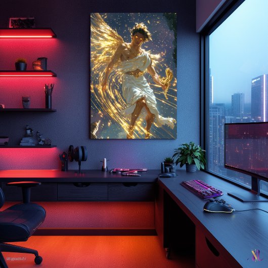 Hermes, boodschapper van de goden - Goddelijke sne Poster