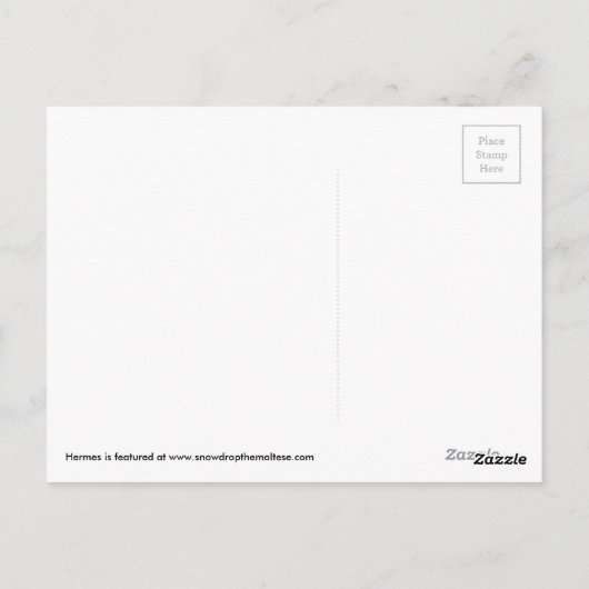Hermes de Maltese Briefkaart (Achterkant)