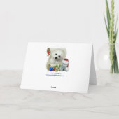 Hermes de Maltese Kerstkaart Feestdagen Kaart (Achterkant)