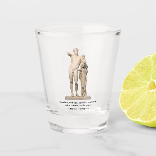 Hermes en de Baby Dionysus Shot Glas (Voorkant)