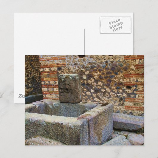 Hermes Fountain, Pompeii Briefkaart (Voorkant / Achterkant)