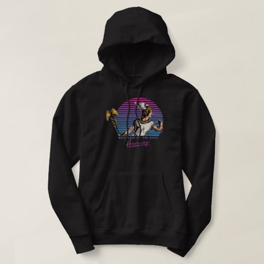 Hermes God Greek Mythology Gift Retro 80 Hoodie (Design voorkant)