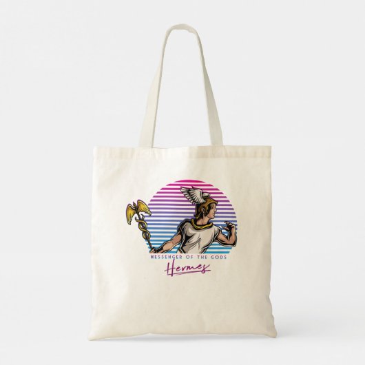 Hermes God Greek Mythology Gift  Retro 80 Tote Bag (Achterkant)