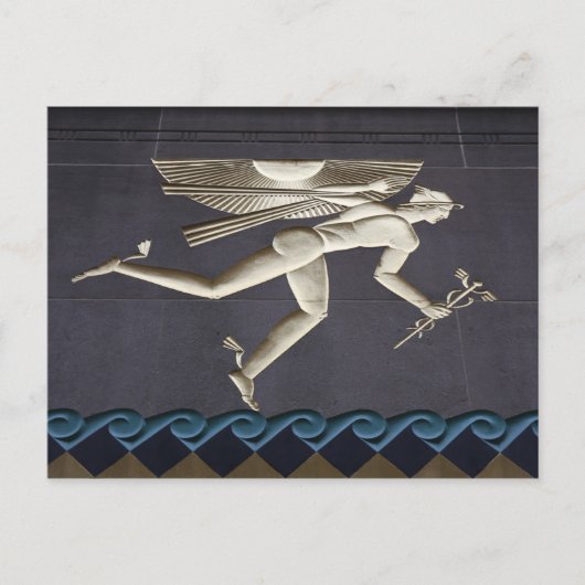 Hermes - Herald van de Griekse goden in NYC Briefkaart (Voorkant)