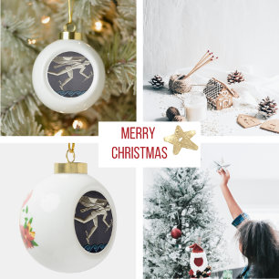 Hermes - Herald van de Griekse goden in NYC Keramische Bal Ornament