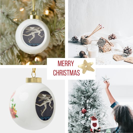 Hermes - Herald van de Griekse goden in NYC Keramische Bal Ornament