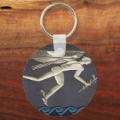 Hermes - Herald van de Griekse goden in NYC Sleutelhanger (Voorkant)