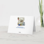 Hermes het Maltese kerst Wenskaart Feestdagen Kaart (Achterkant)