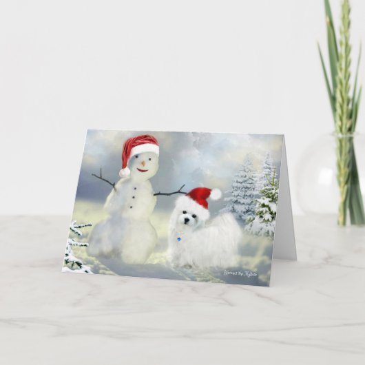 Hermes het Maltese kerst Wenskaart Feestdagen Kaart (Voorkant)